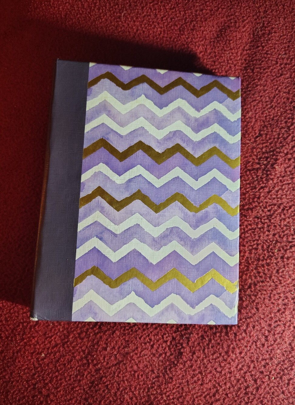 Purple Chevron Hardcover Journal by
